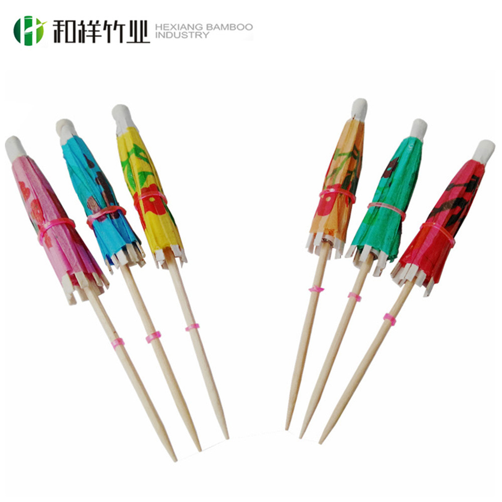 Small umbrella bamboo stick ice cream bamboo stick umbrella bamboo skewers