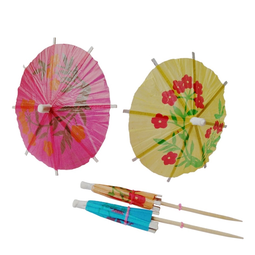 Small umbrella bamboo stick ice cream bamboo stick umbrella bamboo skewers