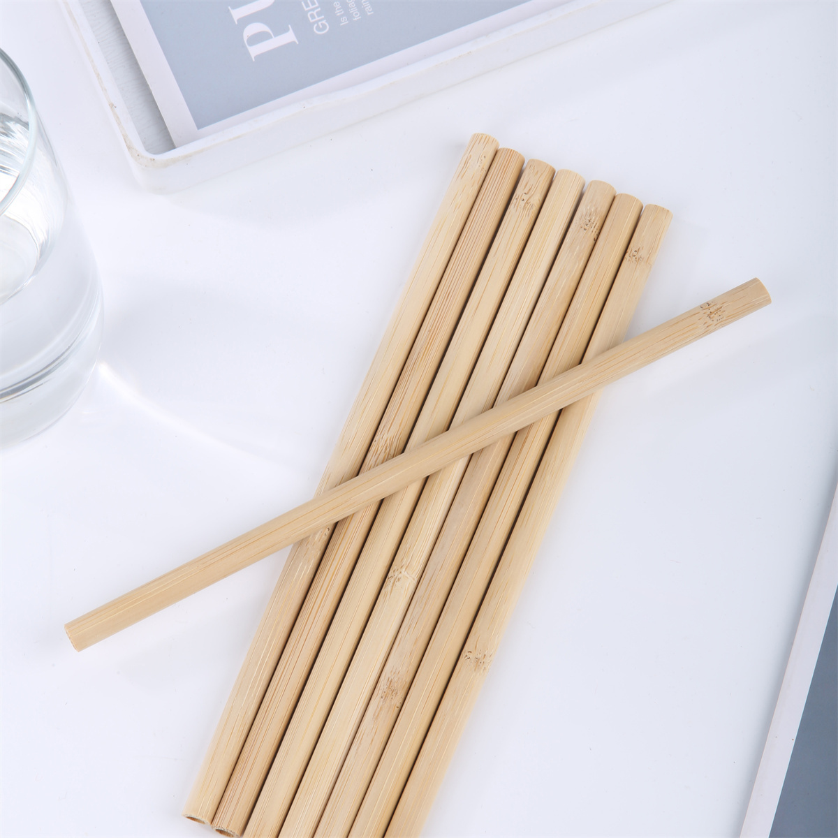 Free sample biodegradable bamboo drinking straws  natural plant bamboo disposable straws