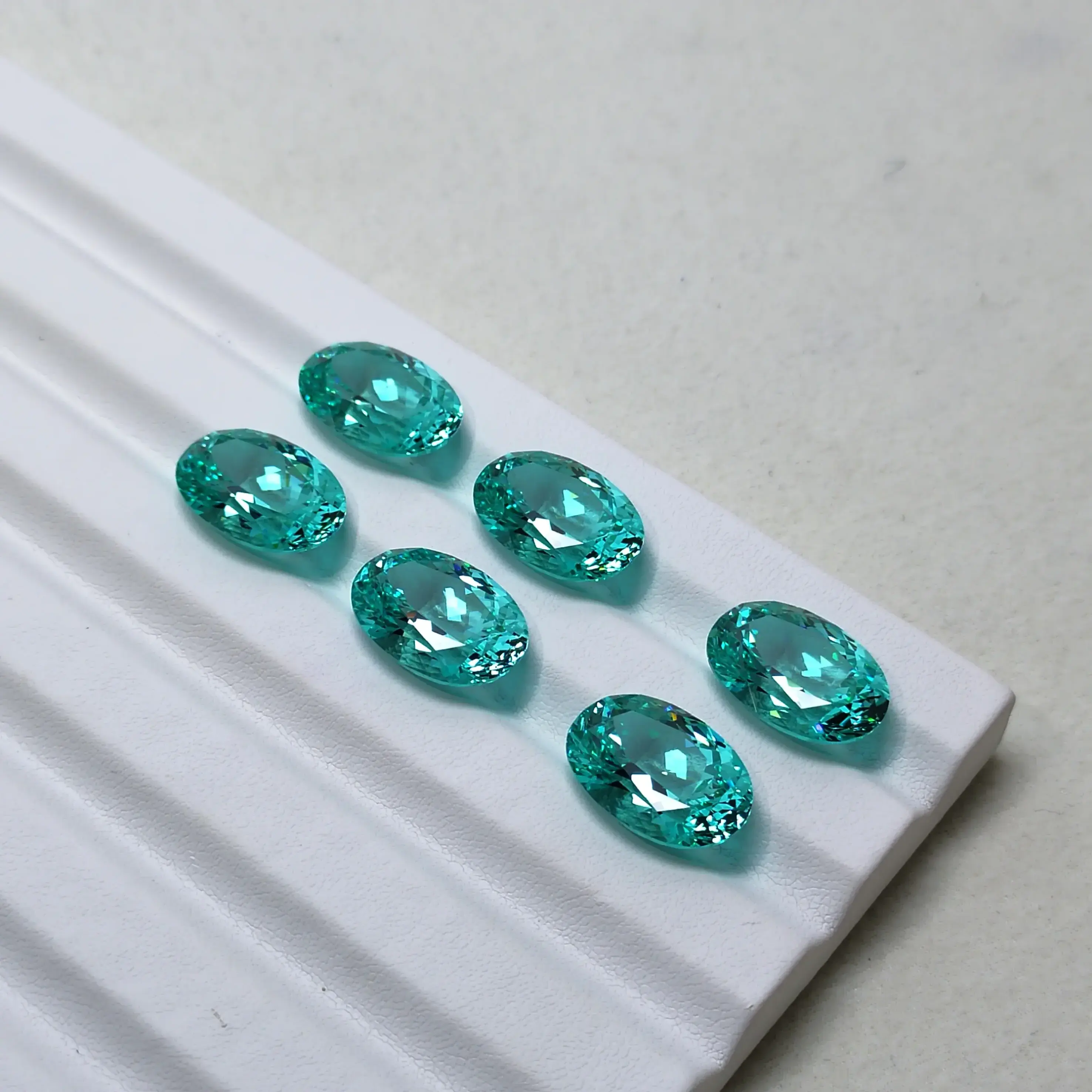 Exquisite Paraiba Lab Grown Paraiba Oval Blue Diamonds for DIY Jewelry Making Hand Made Beads High Quality Wholesale Cheap