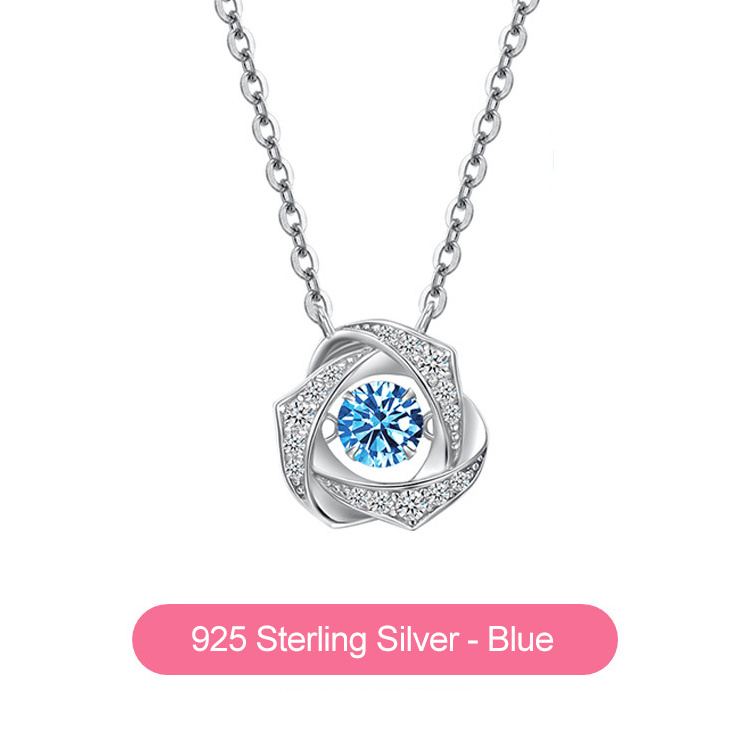 2022 trendy necklaces 925 zircon sterling silver necklace pendant fake diamond chains for sale