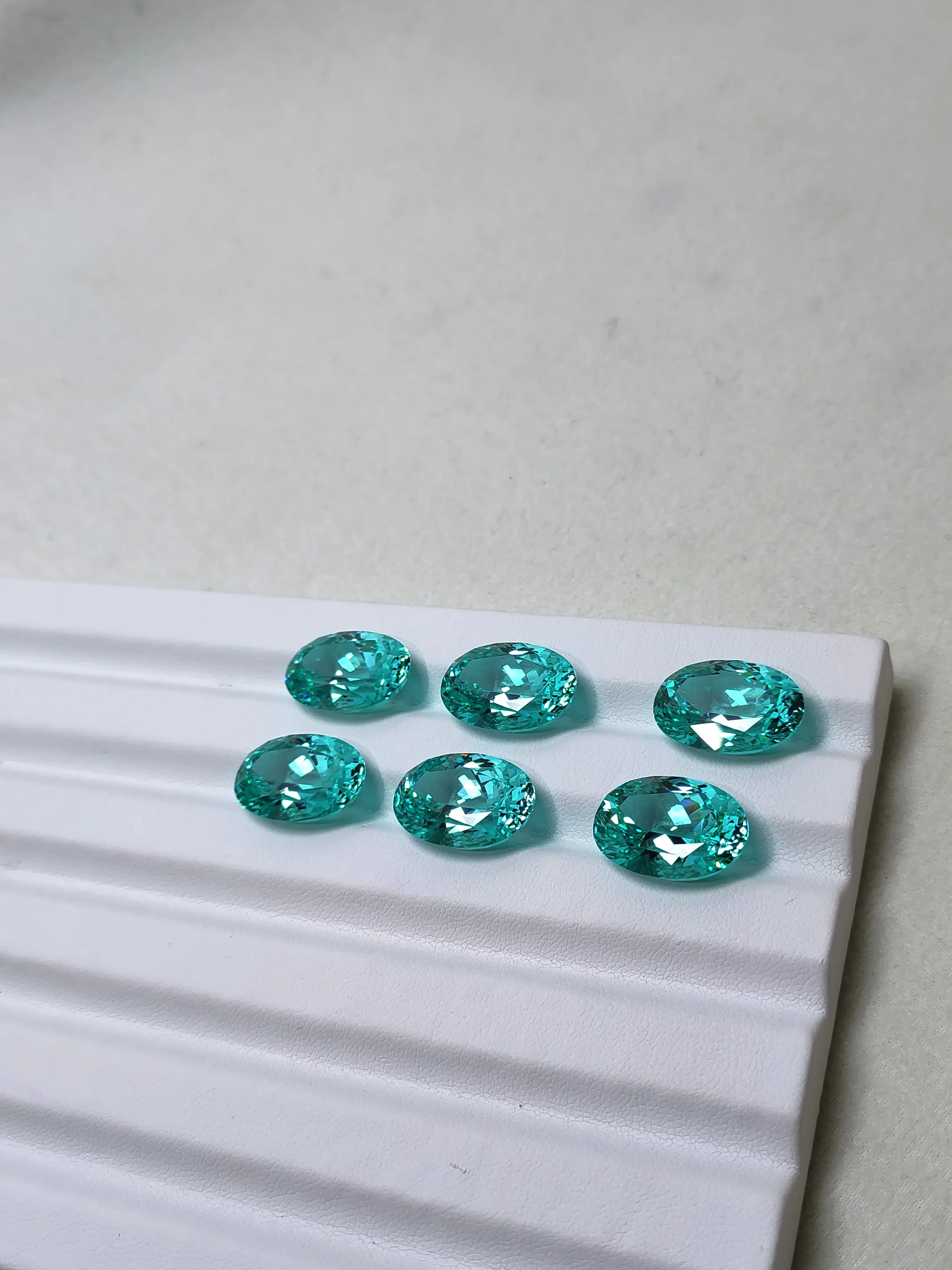 Exquisite Paraiba Lab Grown Paraiba Oval Blue Diamonds for DIY Jewelry Making Hand Made Beads High Quality Wholesale Cheap