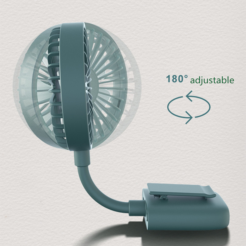 Factory hot wholesale USB rechargeable mini small battery 360 degree rotatable Portable Clip Electric Umbrella Hat Fan