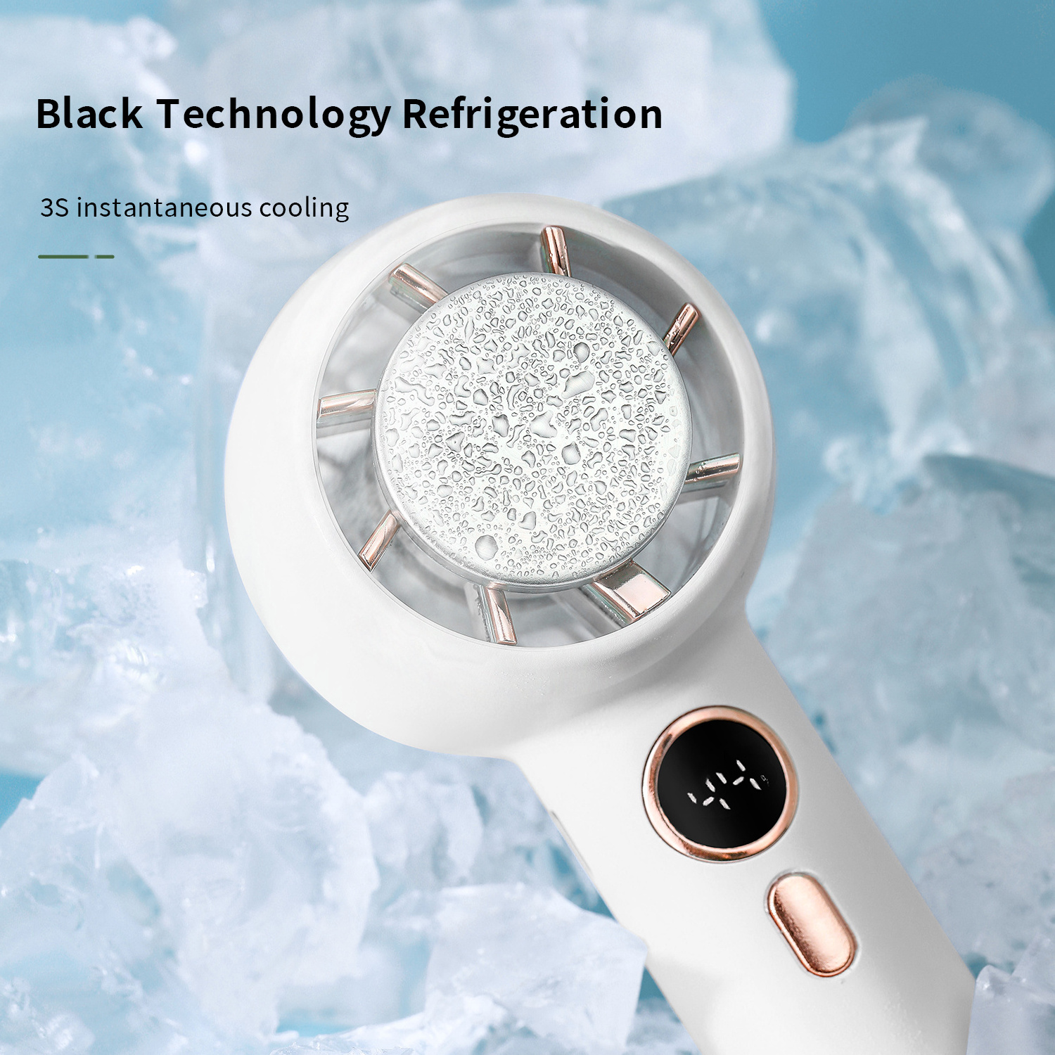 new digital Handheld Turbo Fan mini ice Cold compress Air Cooling Portable Rechargeable USB 2000mAh wireless Fans with Base