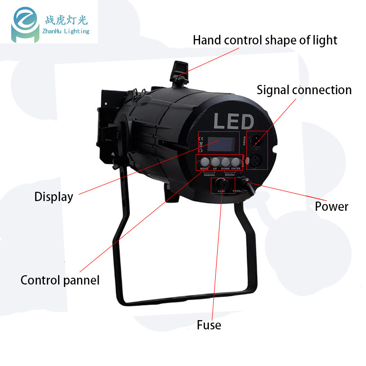 High power 150w 200w  led imaging light  with gobo clamp warm white 2in1 profile stage light