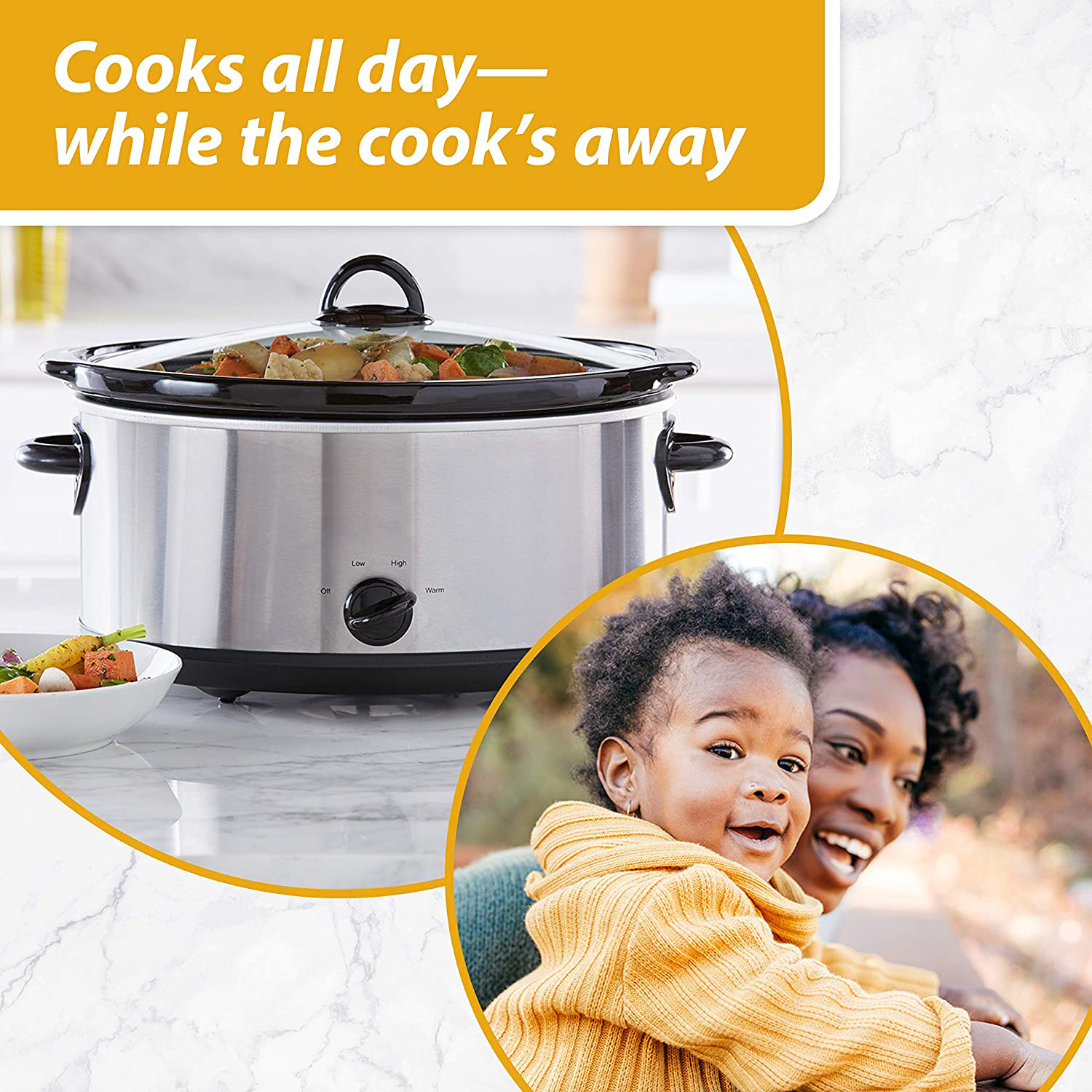 3.5L/4.5L Oval Manual Stainless Steel Slow Cooker with Stoneware inner pot 220V 60Hz 160W