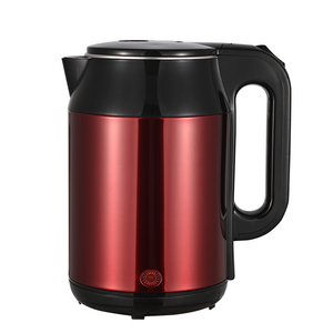 Double Wall Electric Kettle with Steel Outer Shell Two-Level Lid  BPA Free Tea Kettle Hot Water Boiler