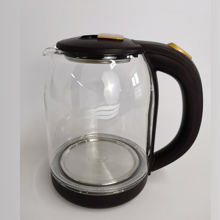 Top sale kitchenware top sell Electric Glass Tea Kettle 2.0 Liter with Ss Lid CE CB rohs