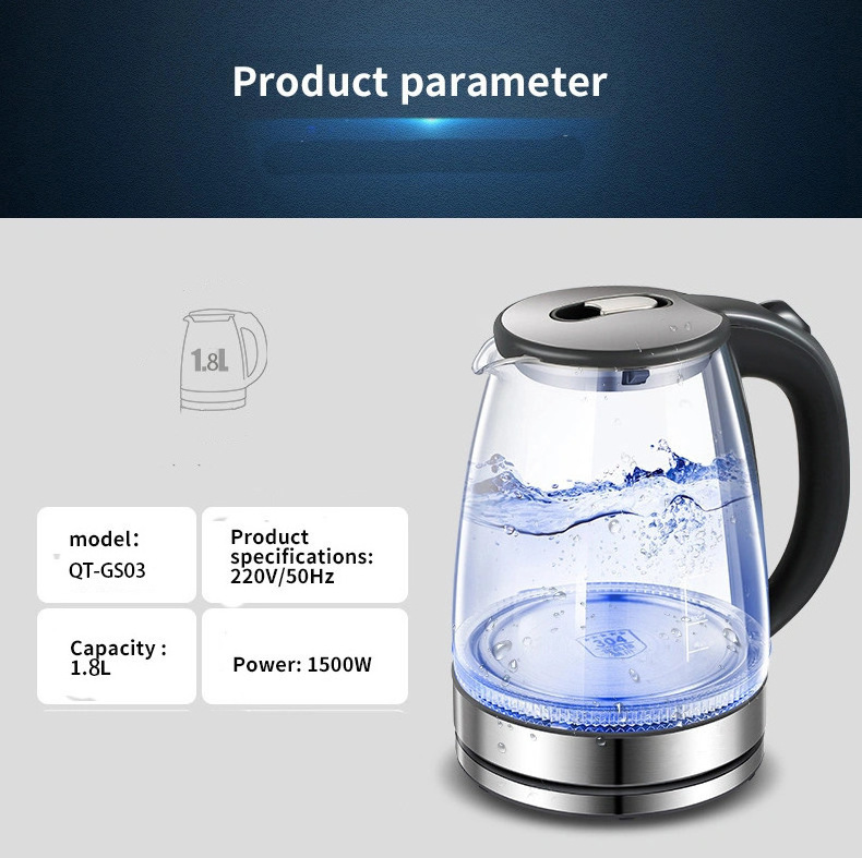 Automatic Power off Multifunctional Health Pot 1.8L Glass Electric Kettle