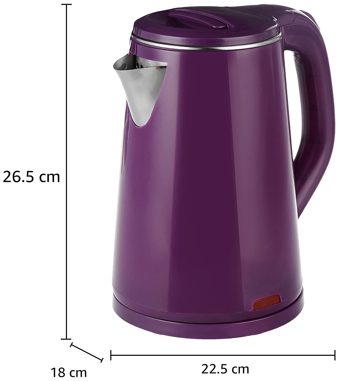 High quality Kitchen appliance Purple Double Wall Plastic Home Appliances 1.8L Plastic Wholesale Electric Kettle