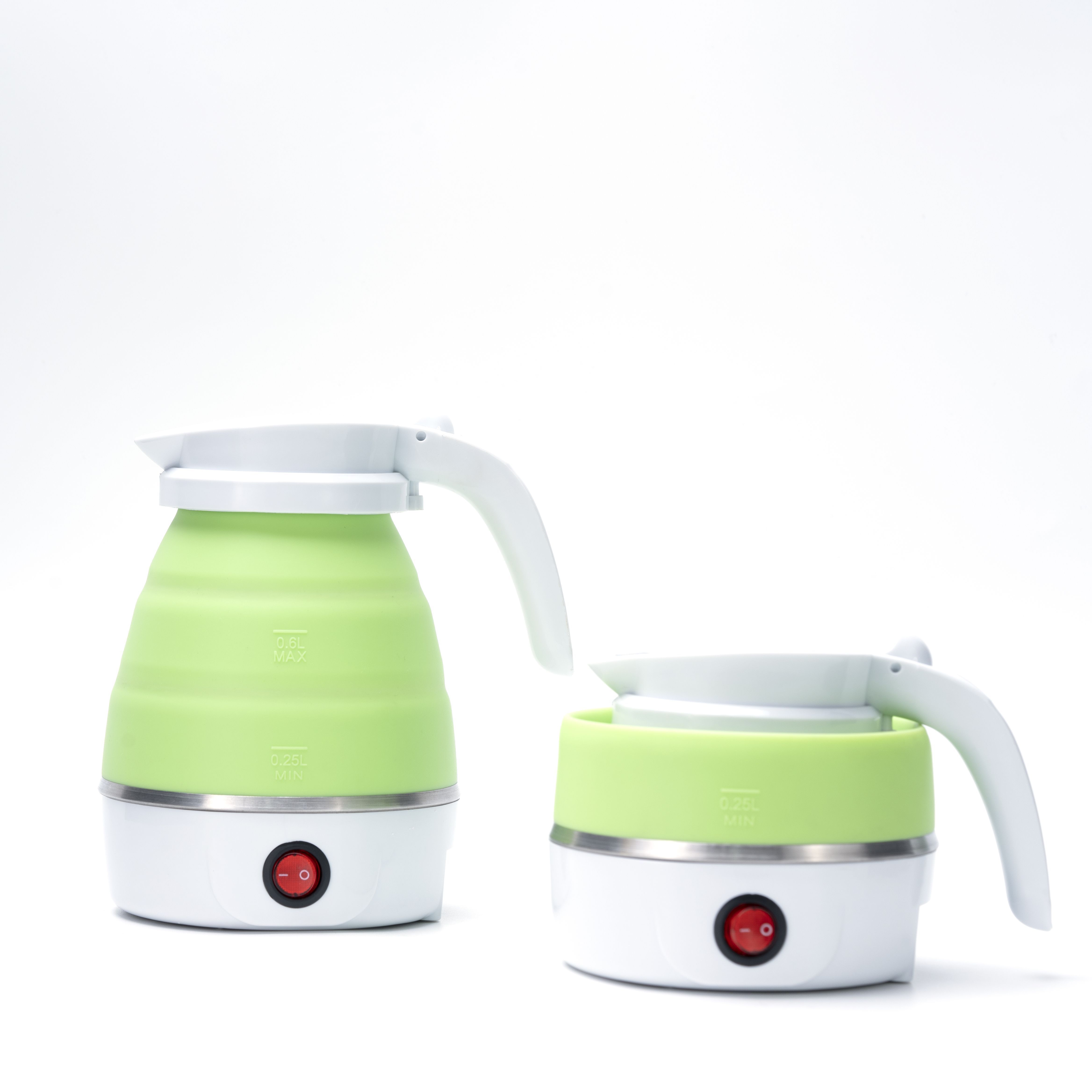 110V/220V Portable Electric Travel Kettle  0.6L Mini Portable Foldable Kettle Collapsible Outdoor silicone Electric Kettle