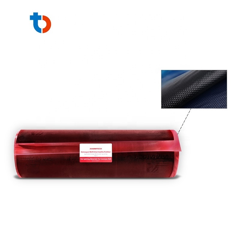 Canvas fabric conveyor belt hot splicing repair uncured intermediate rubber belt vulcanized splice tie gum