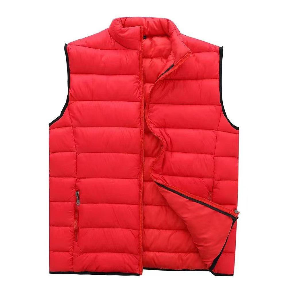 Wholesale custom Lightweight Down Gilet embroidery winter puffer vest for men Men Winter Sleeveless Jackets Down Vest Jacket