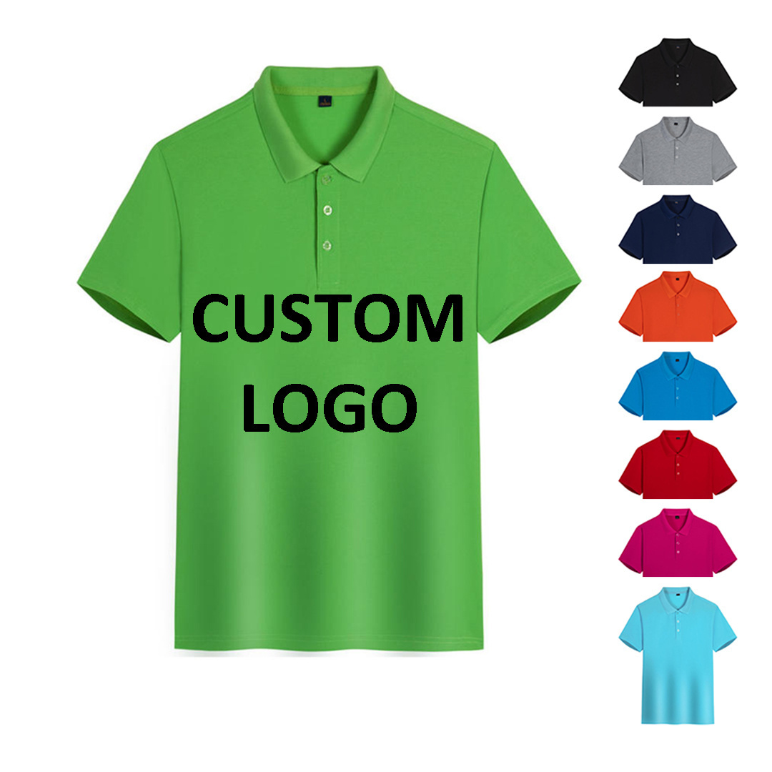 35% Cotton 65% Polyester Polo Shirt Polo T-Shirt Golf Clothing Embroidered Printed Custom Design Blank Men Polo T Shirts