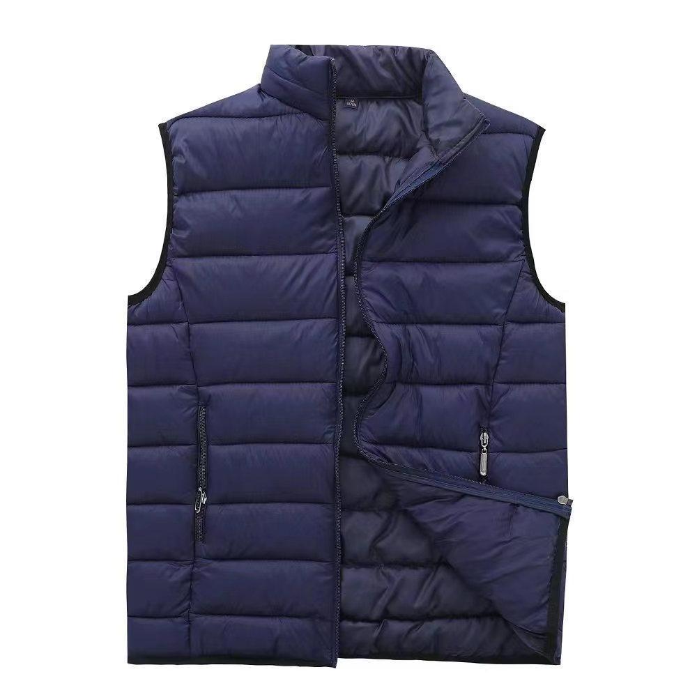 Wholesale custom Lightweight Down Gilet embroidery winter puffer vest for men Men Winter Sleeveless Jackets Down Vest Jacket