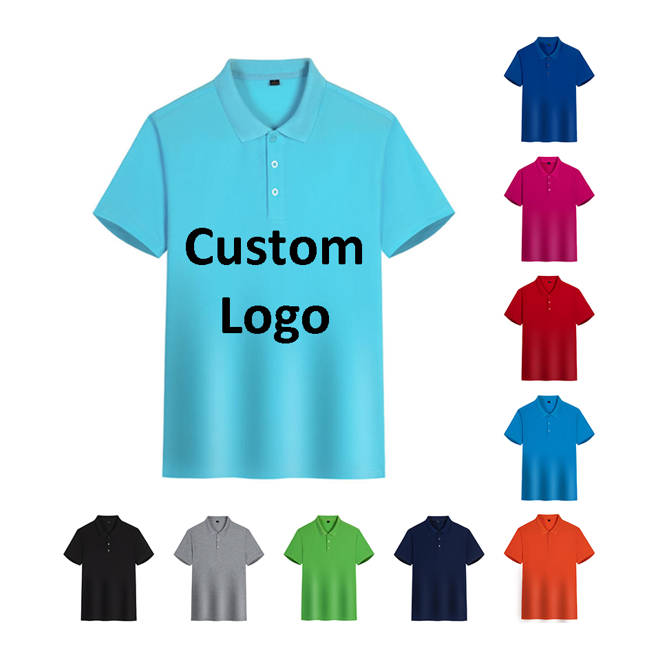 35% Cotton 65% Polyester Polo Shirt Polo T-Shirt Golf Clothing Embroidered Printed Custom Design Blank Men Polo T Shirts