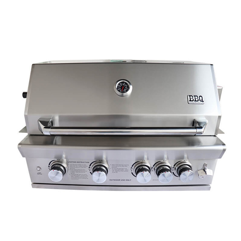 New Chicken Rotary BBQ Machine 4 Burners Gas Stove Kitchen Built In Gas Grill With Infrared Ignition