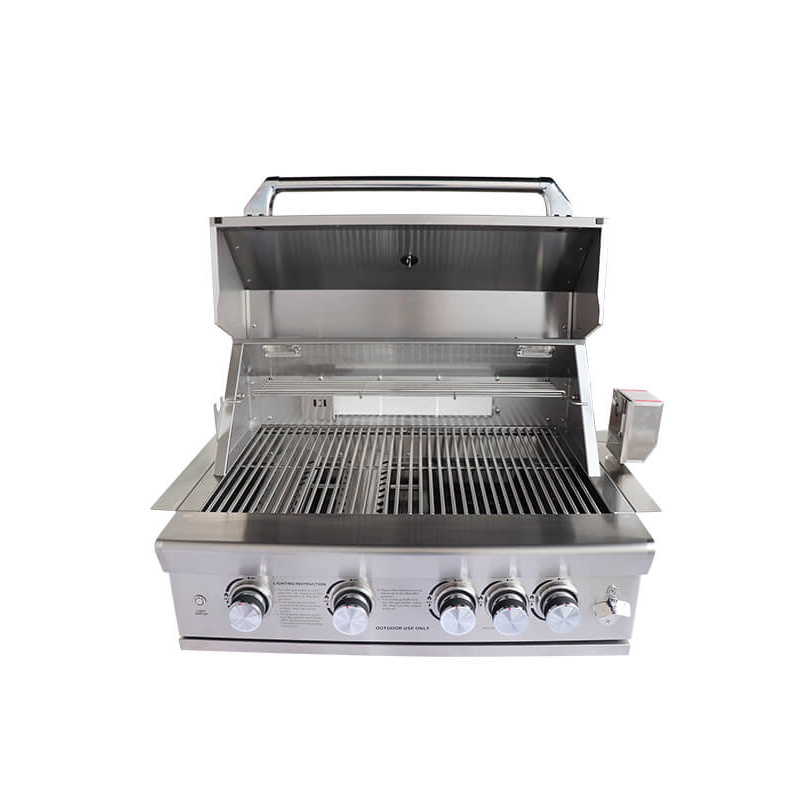 New Chicken Rotary BBQ Machine 4 Burners Gas Stove Kitchen Built In Gas Grill With Infrared Ignition