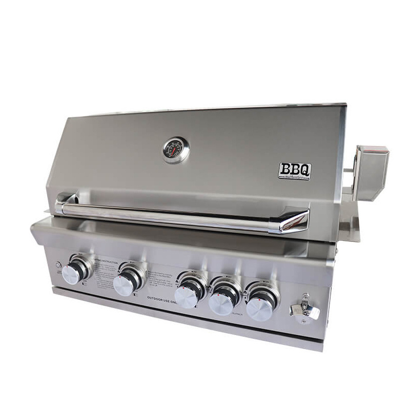 New Chicken Rotary BBQ Machine 4 Burners Gas Stove Kitchen Built In Gas Grill With Infrared Ignition