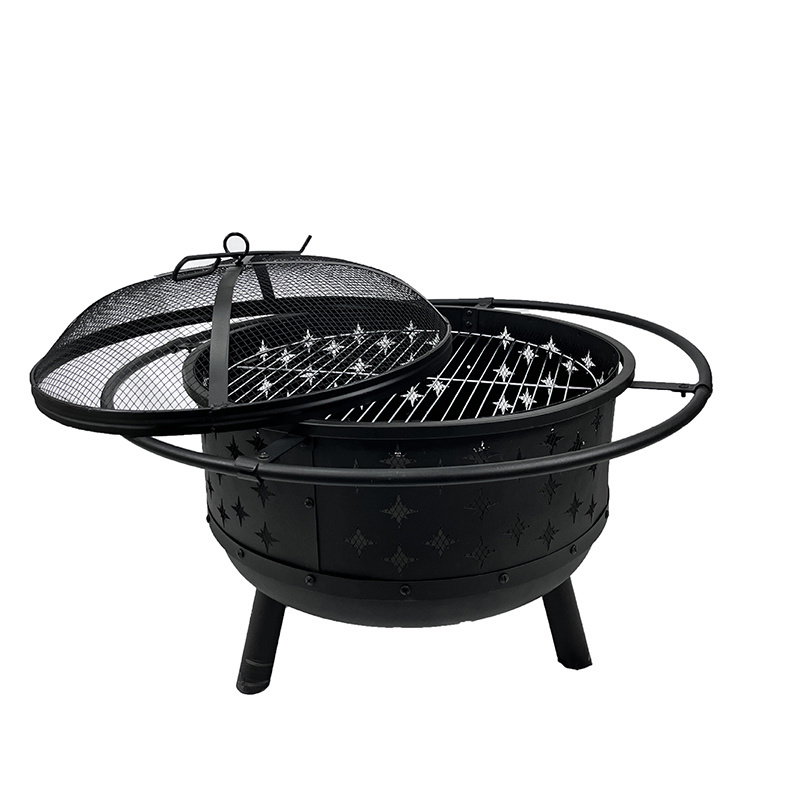 Portable KD Metal Planetary Style Outdoor Firebowl Camping Wood Burning Stove Fire Pit