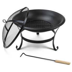 Portable Tripod Barbecue Stove Outdoor Camping Bonfire Party Warming Cooking Brazier BBQ Fire Pit With Mesh Cover