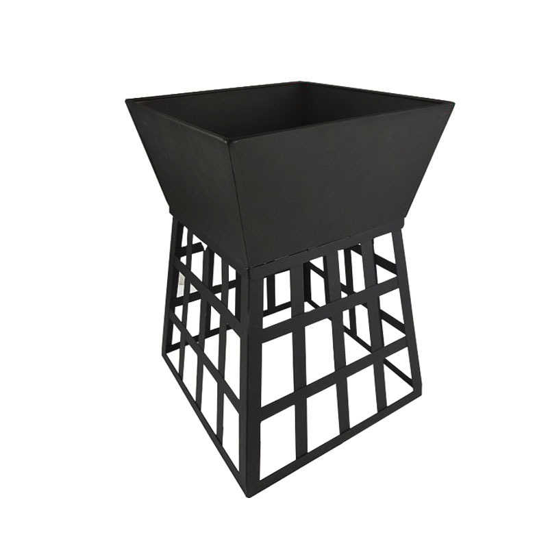 Portable Dual Purpose Outdoor Metal Firepit Backyard Garden Brazier Stove Square Wood Burning Fire Pit