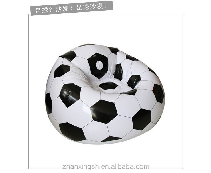 Newest Sofa Football Design PVC Giant Inflatable Soccer Ball Shape Sofa