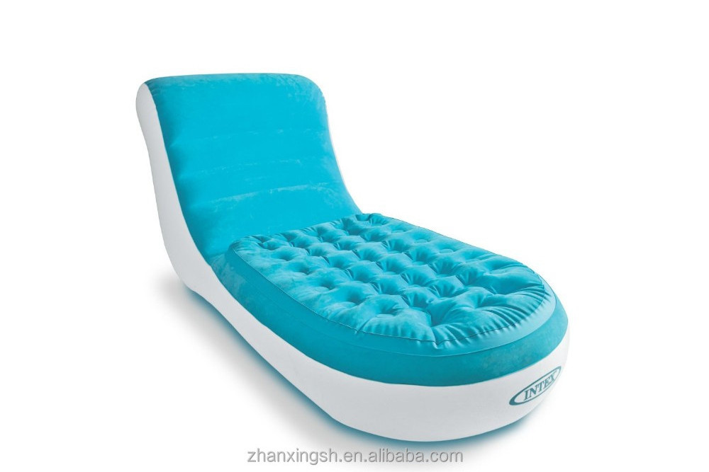 Plastic inflatable folding sofa lounger/inflatable lazy sofa bed