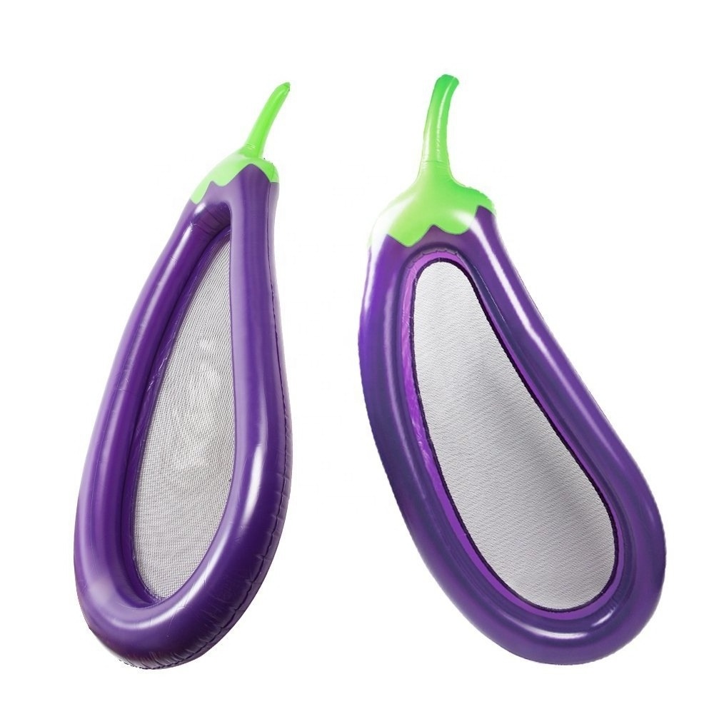 pvc inflatable Eggplant shape design  pool float