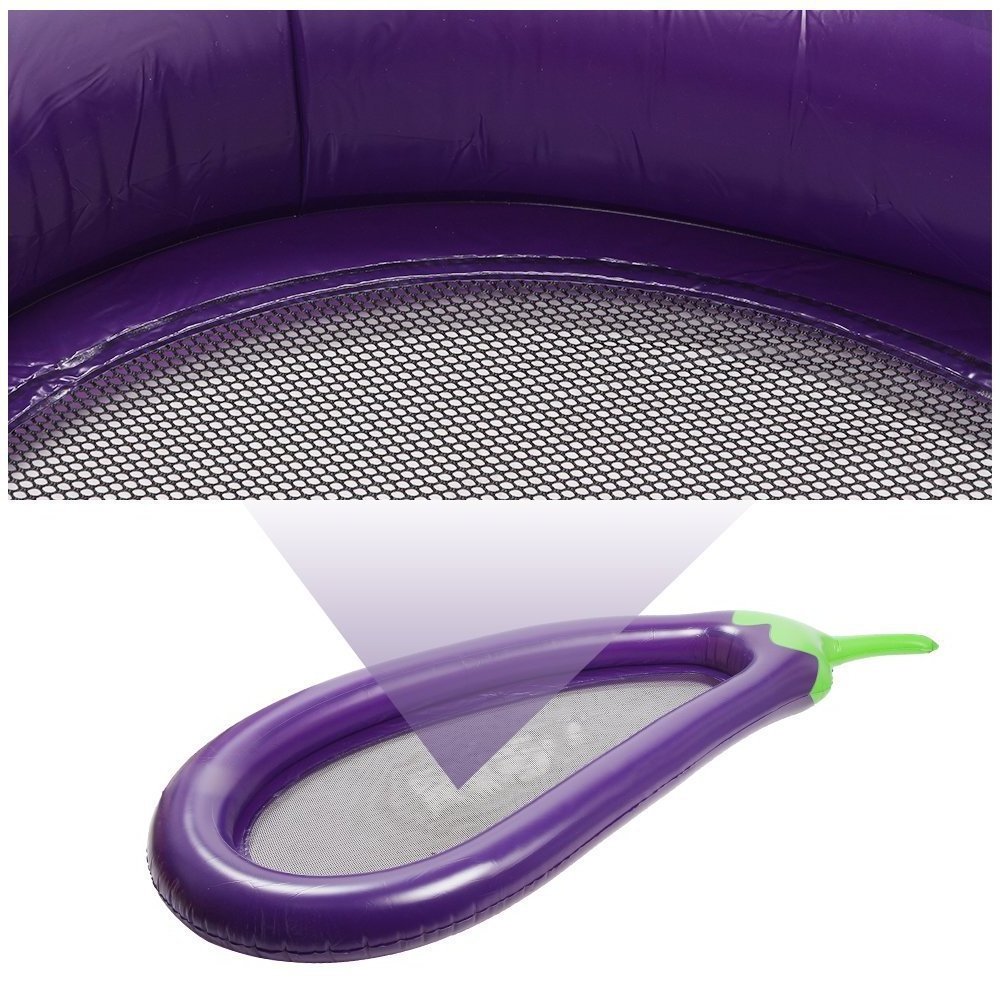 pvc inflatable Eggplant shape design  pool float