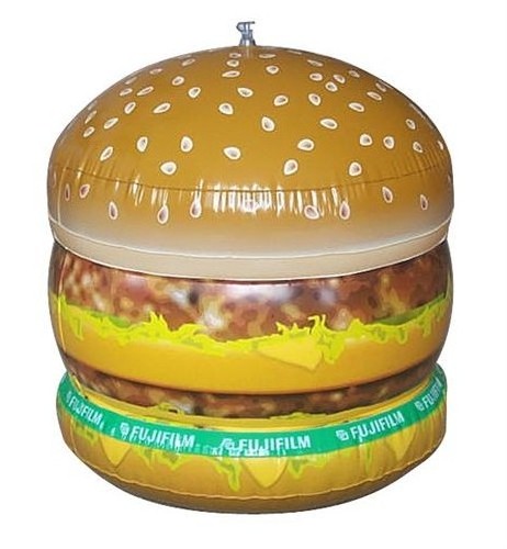 Custom Design Giant Inflatable Plastic Hamburger Model For Advertising Promotional