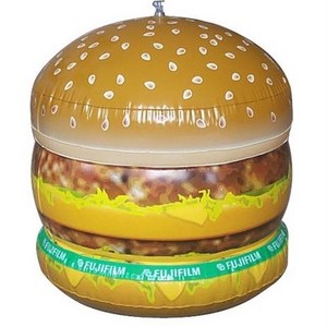 Custom Design Giant Inflatable Plastic Hamburger Model For Advertising Promotional