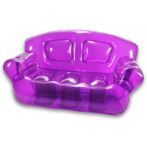 pvc inflatable transparent sofa pink for adults