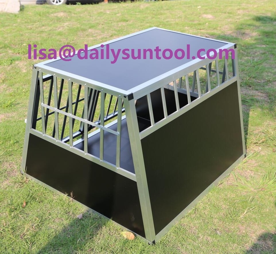 Dog Transport Box Aluminium Transport  Car Cage Carrier ZX979B2