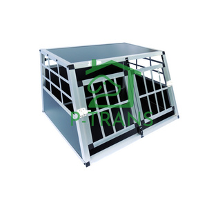 DOuble Door Medium size Dog Crate ALuminium Transport Dog Cage ZX896A1