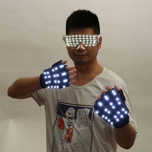 2023 Halloween LED Luminous Gloves Luminous Glasses Concert Activity Laser Gloves Bar Costume