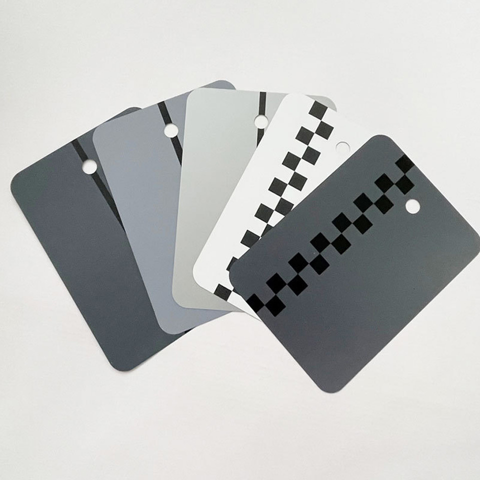 Metal Automotive Refinishing Color Matching Card Colour Checkered Metal Standard Sprayout Cards