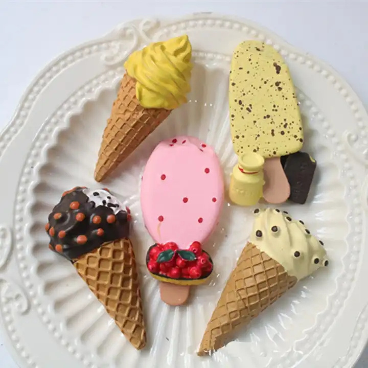 Creative Cute Ice Cream Watermelon Fruit Food Refrigerator Stickers Decorative Fridge Magnets home deco