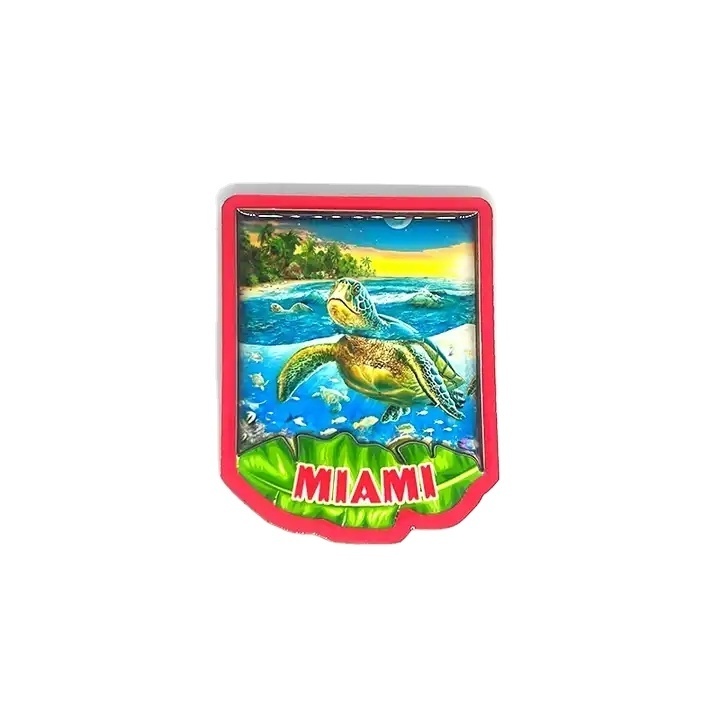 Custom Printed Miami Beach Florida Acrylic Fridge Souvenir Decorative Magnet home deco