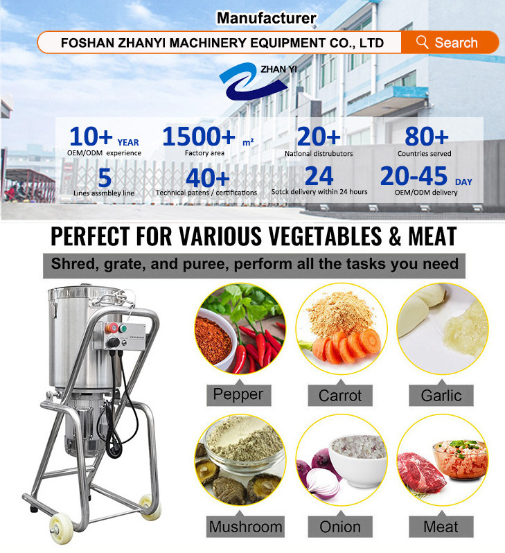 32 Liter Heavy Duty Large Stainless Steel Industrial Commercial Vegetable Chopper Food Processor Electric Meat Grinder Machine