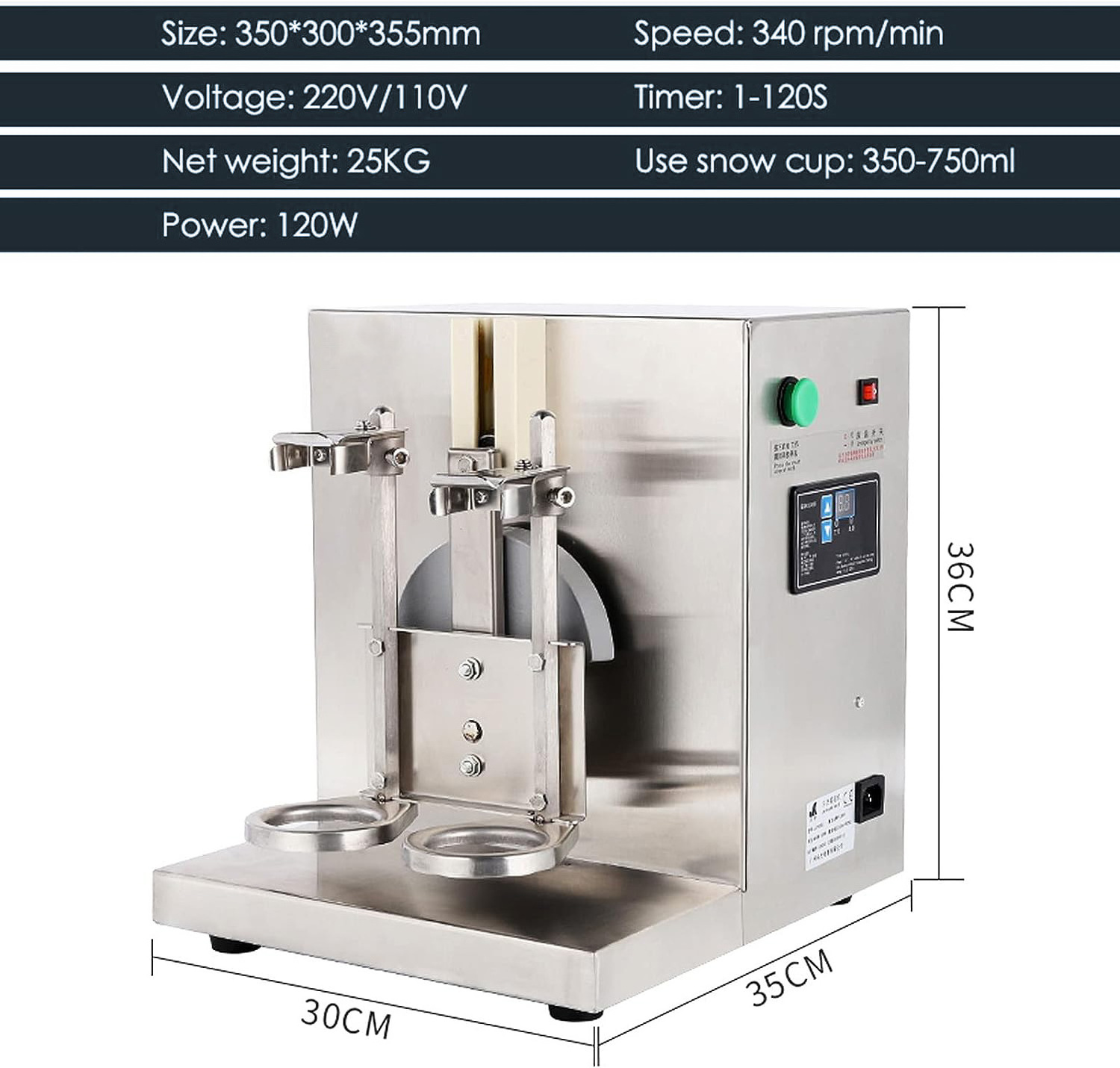 Stainless Steel 110/220V Electric Commercial Beverages auto coffee juice drink Milk Boba Shaking Bubble Tea Shaker Machine