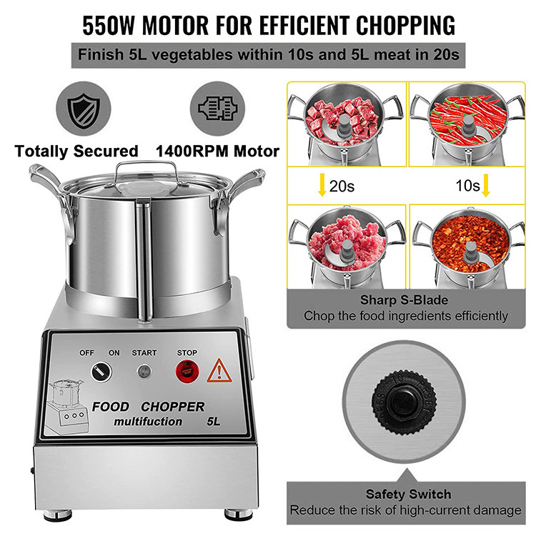 Best Selling Kitchen Multi-function Electric Commercial Vegetable Meat Mixer Shredder chopper Food Processor