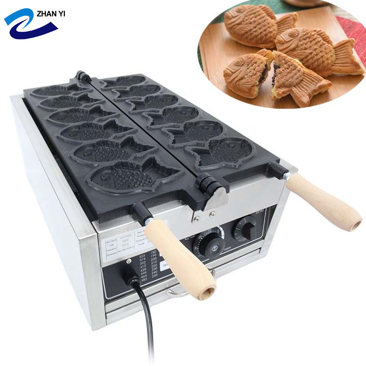 Hot Sale Professional Custom Bubble Commercial Automatic Electric Fish Shaped Waffle Maker Making Taiyaki Machine