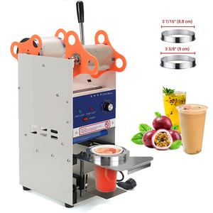 Cheap price 60mm wholesale electric cup sealer small size plustic water milk tea jam manual cup sealing machine