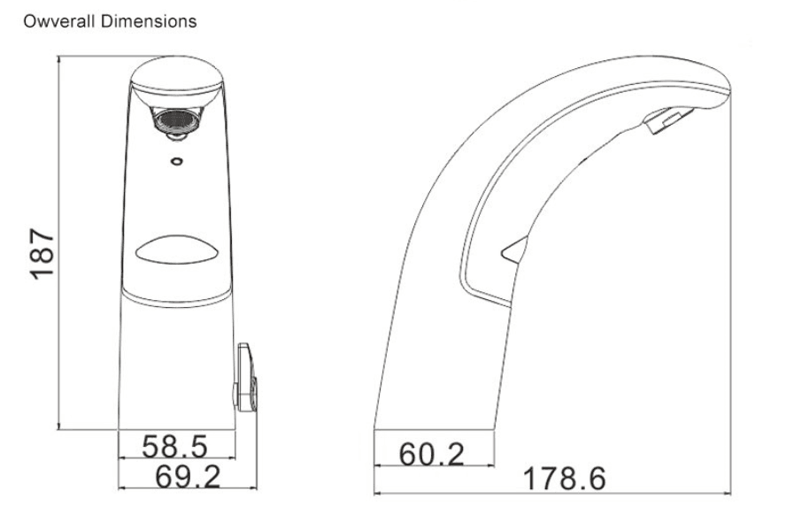 Automatic Motion Sensor Water Faucet Self Closing Instant Hot Water Tap