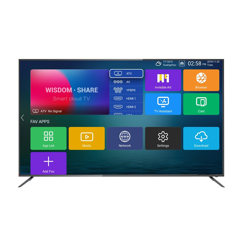 75/85/100 inch lcd led multimedia televisions digital 4k ultra widescreen smart tv