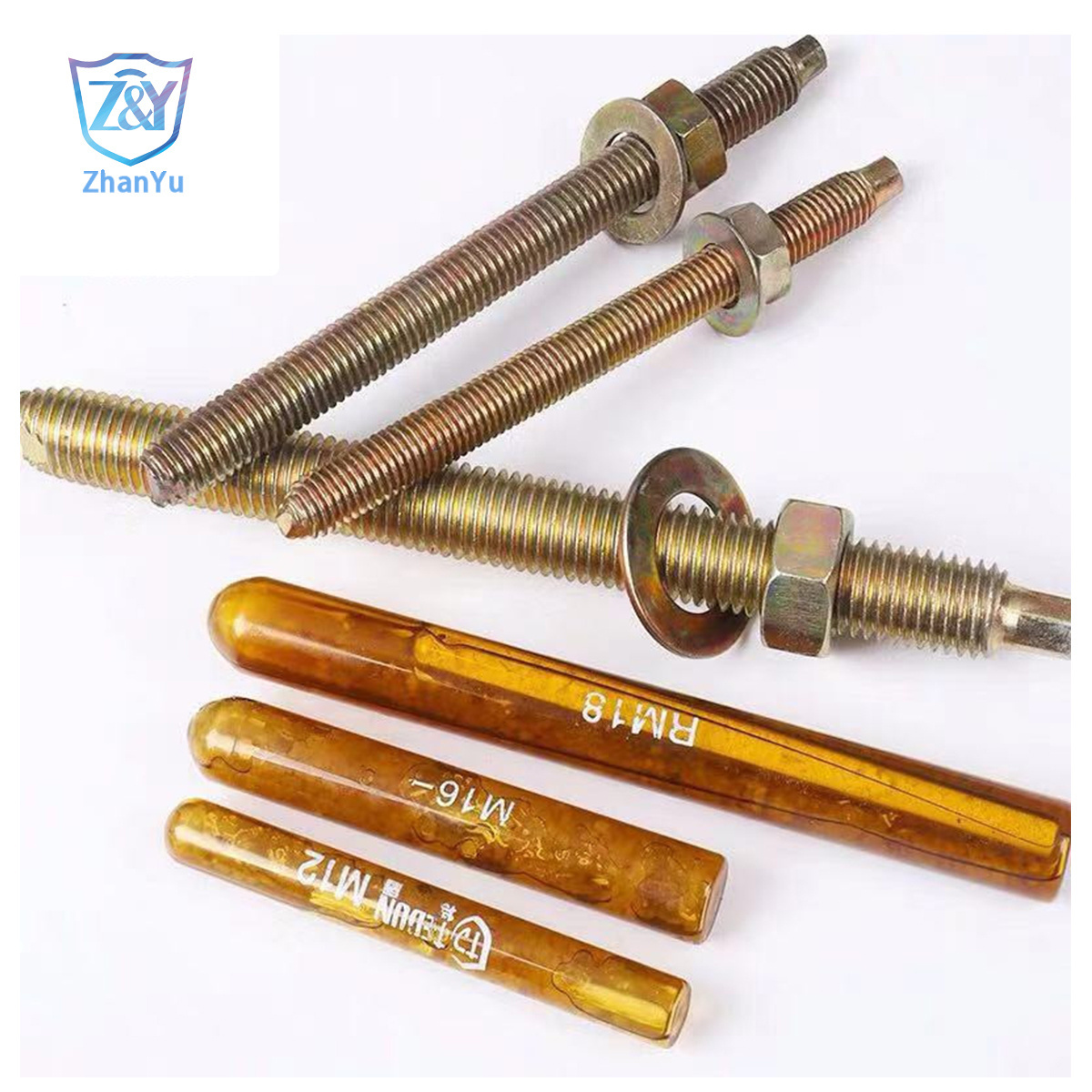 High strength chemical expansion anchor M12 M14 M16 M20 M22 M24 chemical anchor bolt din 529  concrete anchor bolts drop in