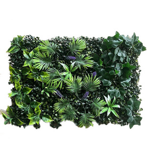 Customized Evergreen Artificial Plants Grass Wall Tropical Jungle Style Artificial Plant Greenery Backdrop Hang Plant Wall