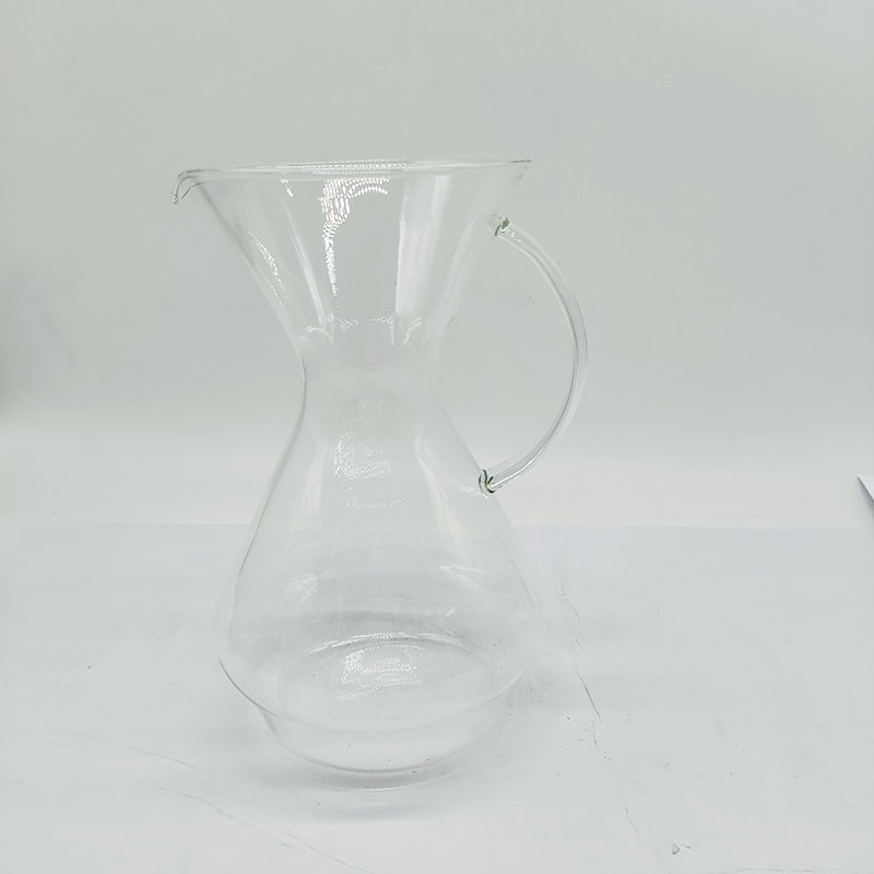 Wholesale High borosilicate Transparent teapot with Top cup kitchen glass jar High temperature resistance can be heated