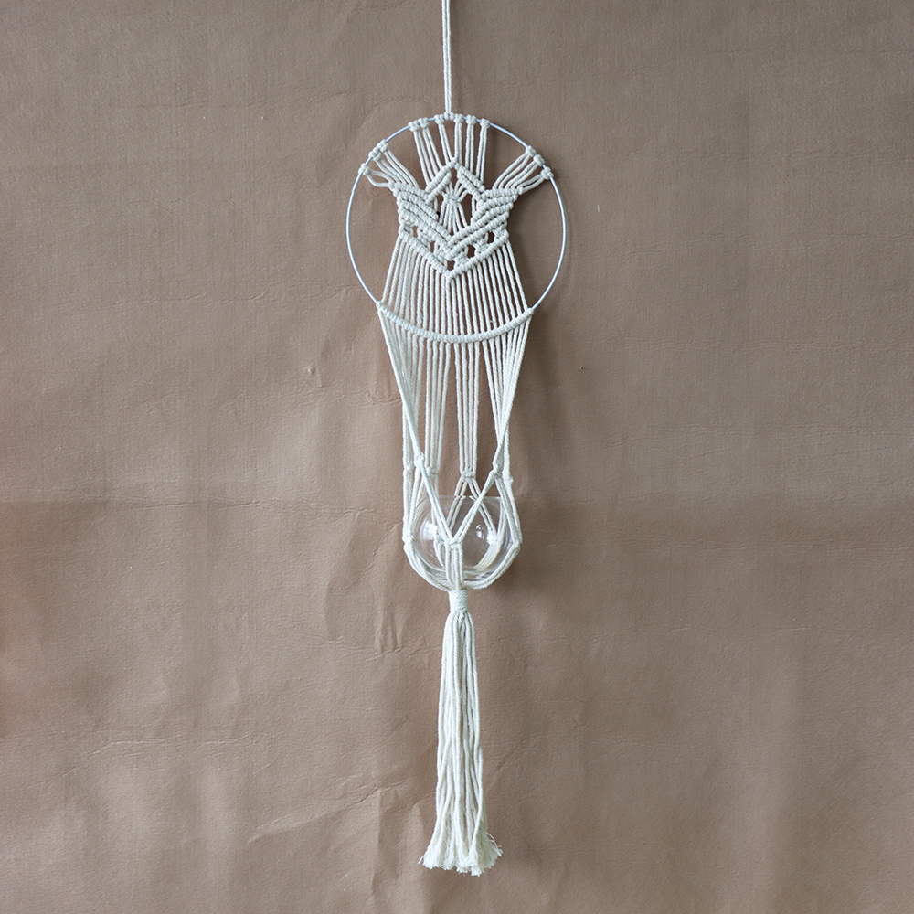 Handmade Macrame Plant Hangers with Hooks  Handmade Cotton Rope Hanging Planters